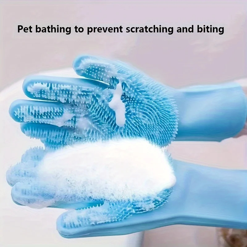 Pet Supplies Nz - Sarung Tangan Perawatan Hewan Peliharaan Silikon