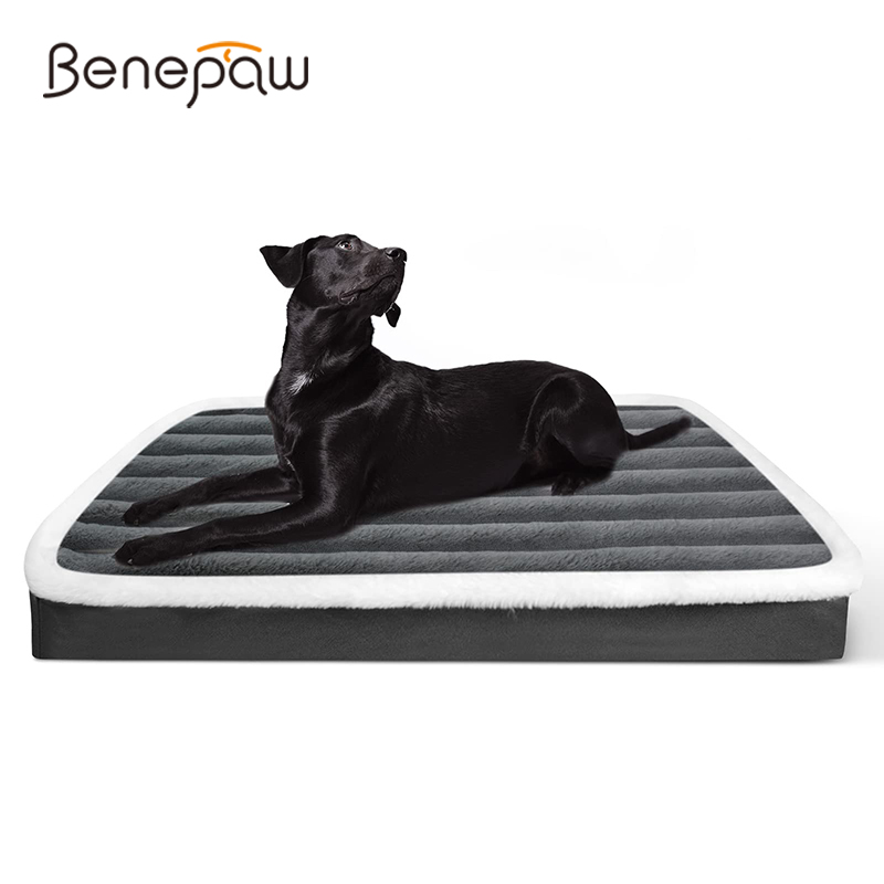 Calming Dog Bed - Benepaw tempat tidur anjing ortopedi lembut,