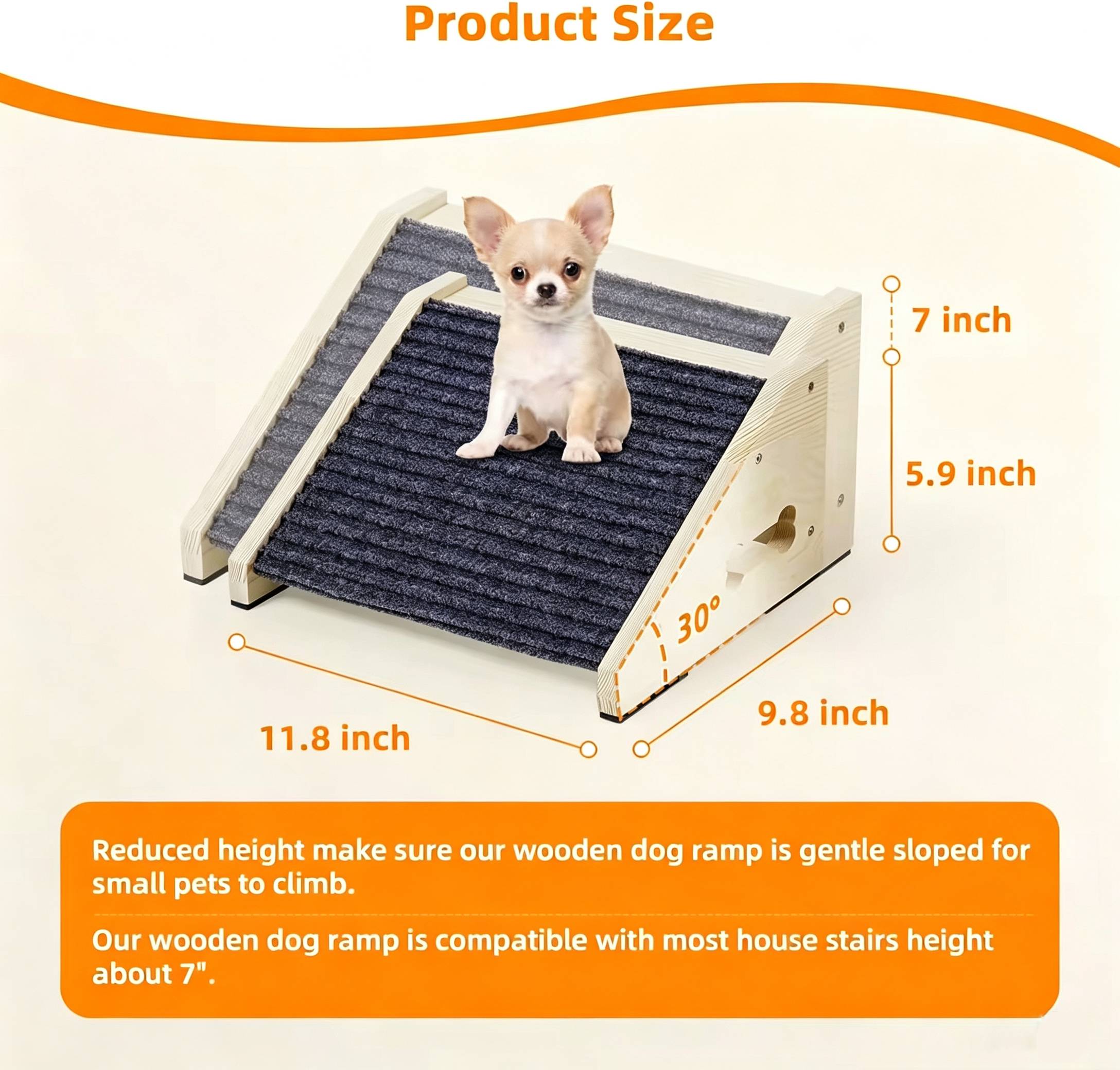 Tangga Kayu untuk Anjing, Ramp - Calming Dog Bed ulasan dan harga