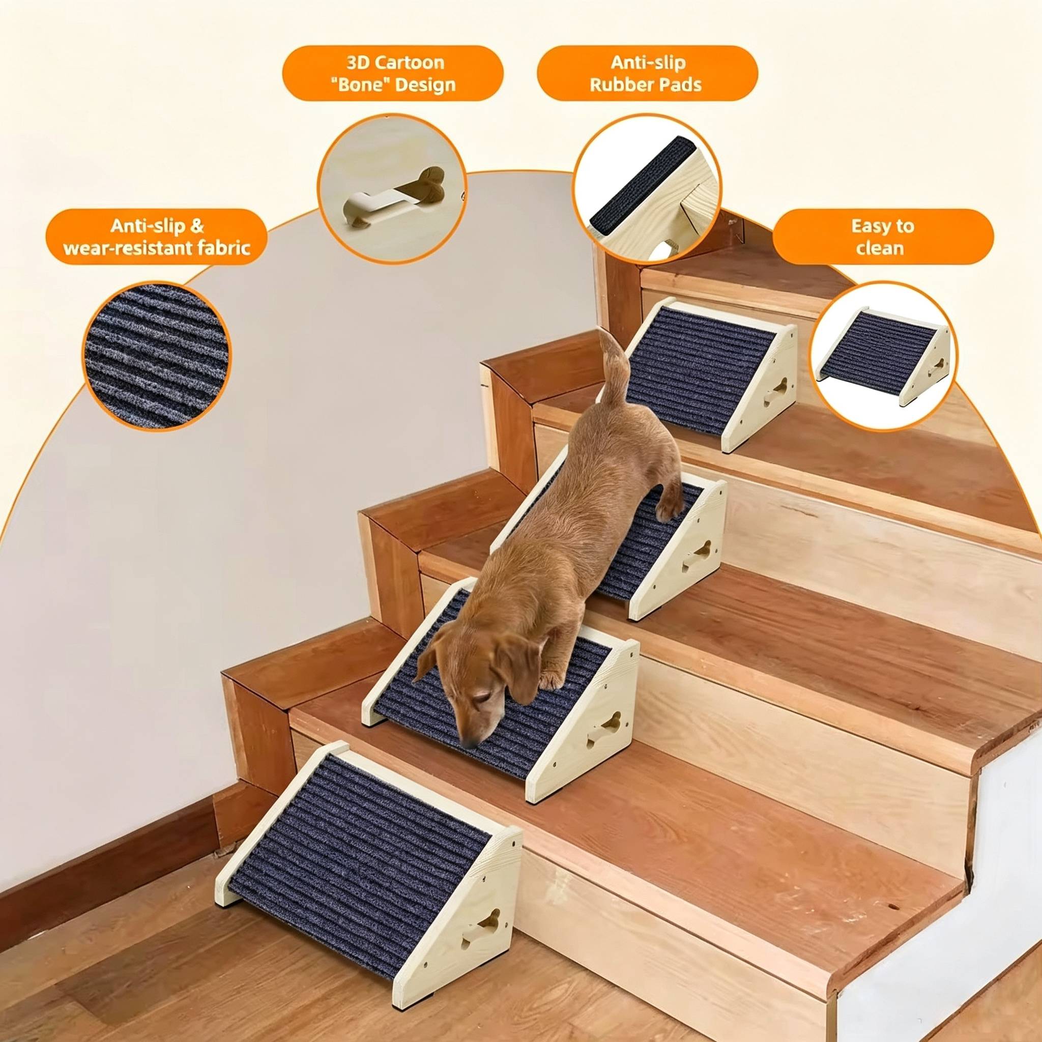 Tangga Kayu untuk Anjing, Ramp - Calming Dog Bed ulasan dan harga