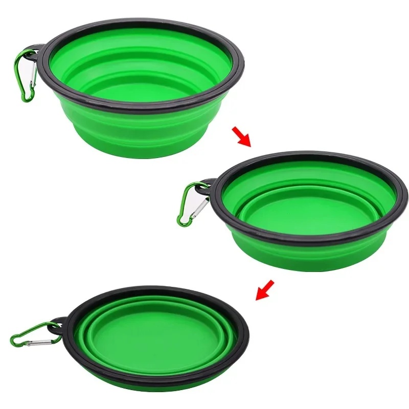 1/2 buah Mangkuk Lipat Silikon - Pet Supplies Dog Food ulasan dan harga